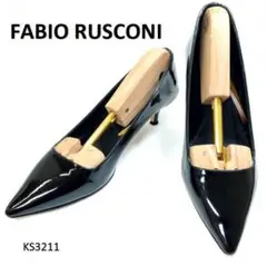 ファビオルスコーニ　美品　ポインテッドトゥ　エナメル　パテントレザー　本革