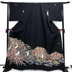 作家もの　黒留袖　京加賀友禅　鳥　花　松　五つ紋　着物　122b d ms 2026年最新】黒留袖 加賀友禅の人気アイテム - メルカリ