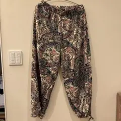 タイパンツ　ダボパン　　ペイズリー柄 イージーパンツ
