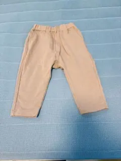 ベージュ ゴムウエストパンツ 後ろポケット付き