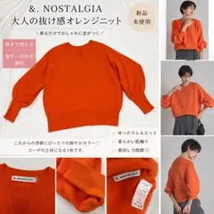 秋冬ニット&. NOSTALGIA オレンジ プルオーバー M