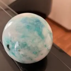 パイライト入り！クォンタムクアトロシリカ　スフィア　天然石置物　E99