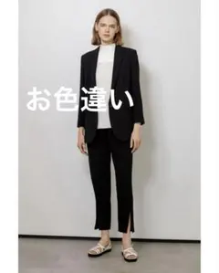 ■美品■セオリー 裾スリット テーパード ジョガー パンツ 00