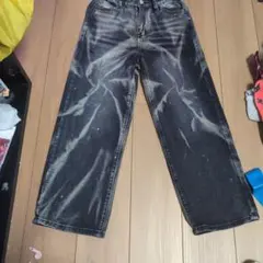 ケミカルウォッシュ デニム ワイドパンツのサムネイル