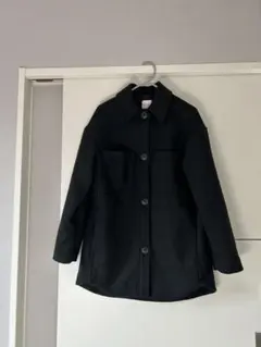 美品 H&M 秋冬 オーバーサイズジャケットコート ブラック XS シンプル