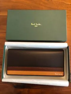 Paul Smith 長財布 ブラウン レザー
