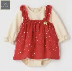 【超美品‼️クリスマスにも‼️】赤いチュールロンパース