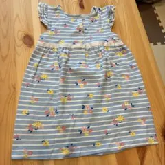 ベビー服 花柄 ボーダー ワンピースのサムネイル