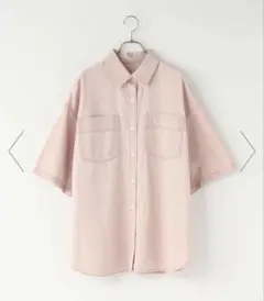 ローリーズファーム　アソートデニムBIGシャツSS ピンク