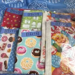 食べもの柄ハギレ六点組