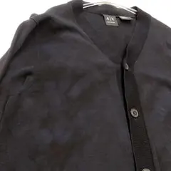 ARMANI EXCHANGE 薄手 カーディガン L 迷彩 ネイビー AXのサムネイル