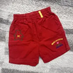 mikihouse ミキハウス 赤 ハーフパンツ ズボン パンツ レトロ