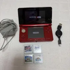 ニンテンドー3DS レッド 本体 充電器付き