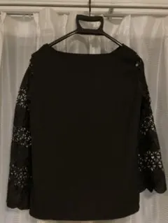 バナナりパブリック黒袖レーストップス