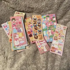 シール50枚まとめ売り キラキラ ラメ シール帳シール交換女の子動物花かわいい