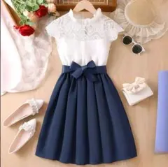 キッズドレス 女の子 110 フォーマル ワンピース 発表会 セレモニー 行事