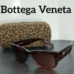Bottega Veneta 赤マーブル調レディースサングラス 度無しのサムネイル
