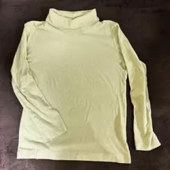 ユニクロUNIQLOヒートテックタートルネックフリース長袖カットソー（黄色）M