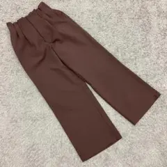 ✨INGNI✨イング♡ワイドパンツ♡ストレート♡ハイウエスト♡茶(M)