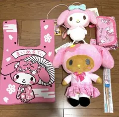 【マイメロディ】ぬいぐるみポーチ他 グッズ 5点セット