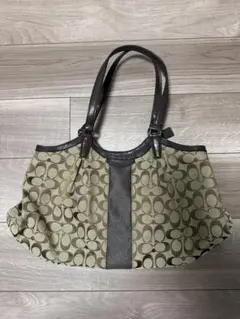COACH ロゴトートバッグ オリーブグリーン