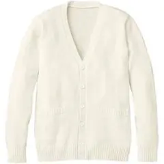 ホワイト スクールカーディガン