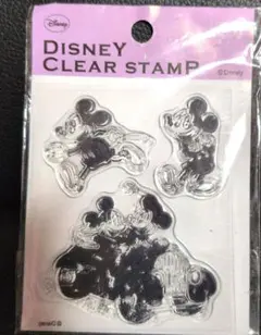 ディズニー　クリアスタンプ　ミッキー&ミニー　新品　クラシカル　スタンプ