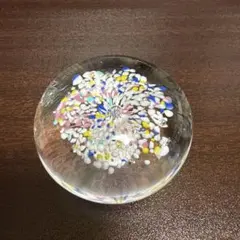 黒木国昭 ペーパーウエイト ガラス 金箔入り ブルー - メルカリ
