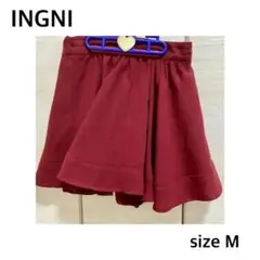 【美品】INGNI キュロット ワインレッド　ボルドレディース　大きめ