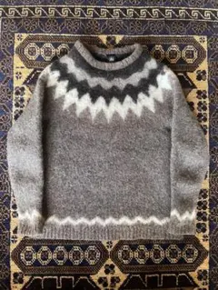 希少 90s SARCASTIC ANGORA NORDIC SWEATER