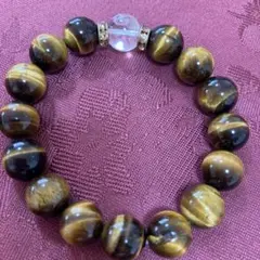 タイガーアイ・クリスタル メンズビーズブレスレット