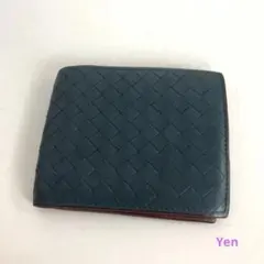 BOTTEGA VENETA ボッテガヴェネタ 折り財布 ネイビー メンズ
