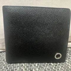 黒の二つ折り財布 青内装