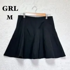 グレイル インパン裏地付き フレアミニスカート M 黒 ガーリー ハイウエスト