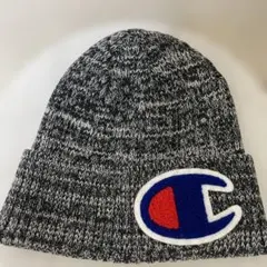 Champion ニット帽 ブラック・ホワイト