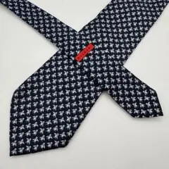 BVLGARI ブルガリ　セッテピエゲ　ペンギン柄　ネクタイ　肉厚　シルク