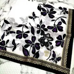 アナスイストーン付き花柄スカーフ