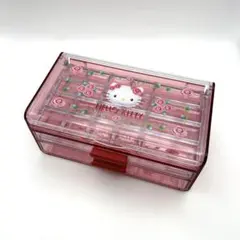 希少　サンリオ　コスメボックス　2002年製　宝石柄　花柄　キティ　未使用　美品 希少 サンリオ コスメボックス 2002年製 宝石柄 花柄 キティ 未使用 美