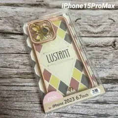 新品未使用　iPhone15 ProMaxインチケース ピンク×ゴールドのサムネイル