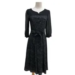 LAURA ASHLEY ローラアシュレイ シアー長袖ロング ワンピース