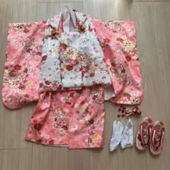 美品　七五三 着物セット ピンク 花柄