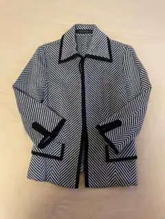 ☆SALE☆ノーベスパジオジャガード織ジャケット(ボレロ) 黒×白のサムネイル