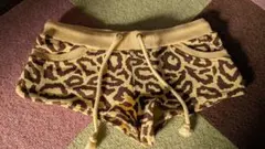 豹柄スウェット地ショートパンツ ギャル Y2K ヒョウ柄