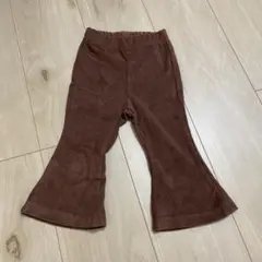 りょくみ　ryokkumi レトロフレアパンツ　ブラウン　ベビーフレアパンツ