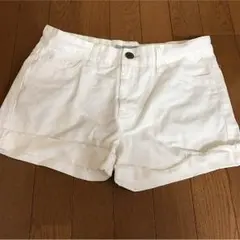 白 デニムショーパン