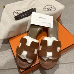 美品 エルメス グレース 36.5 サンダル シェーヌダンクル - メルカリ