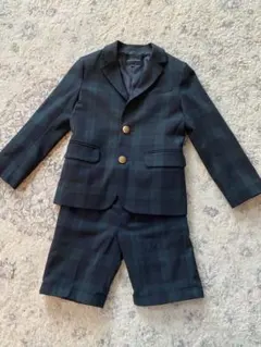 UNITED ARROWS チェック柄上下スーツ+シャツ　125