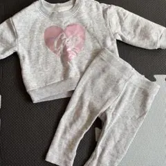 Gap グレー ハートプリント トレーナー・パンツセット