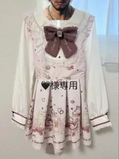 LIZLISA アフタヌーンティー柄セットアップ　ピンク