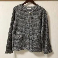 グローバルワーク　ツイードニットカーディガン